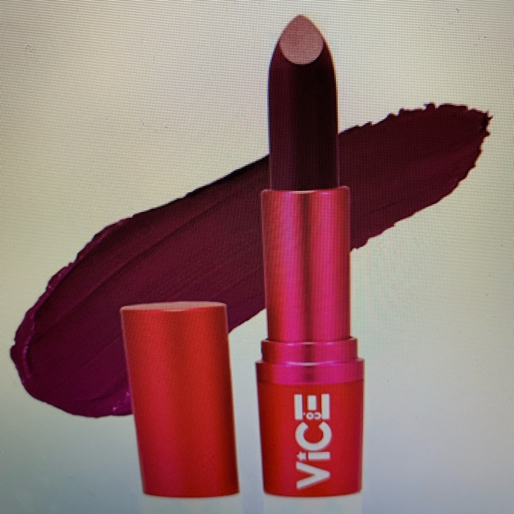 Creamy matte lipstick deep plum shade